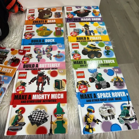 New Rare Find Lago Ninjago backpack and (11) Lego Books Set - Picture 11 of 14